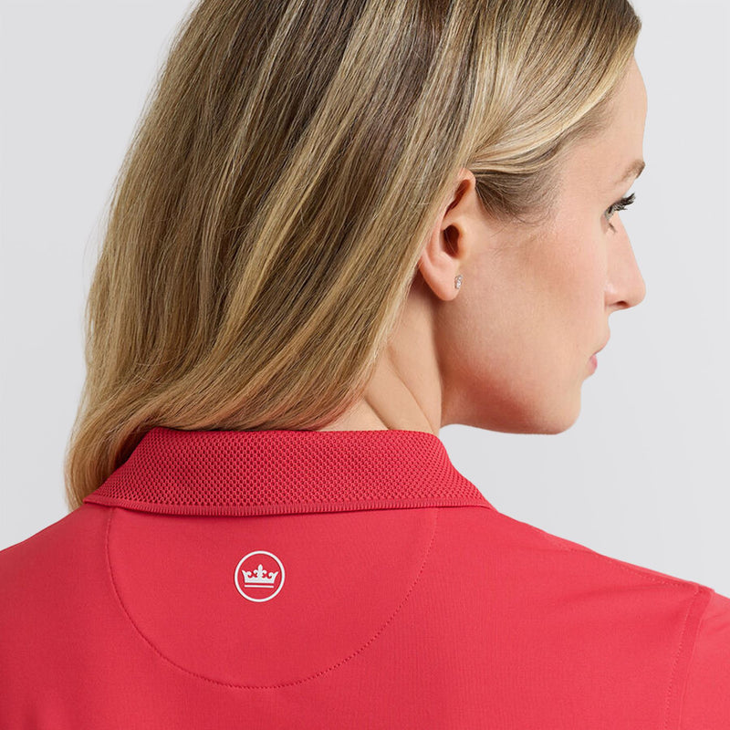 Womens Keswick Zip Neck Polo Calabrian Red