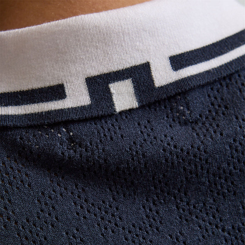 Womens Polly Pointelle Polo JL Navy