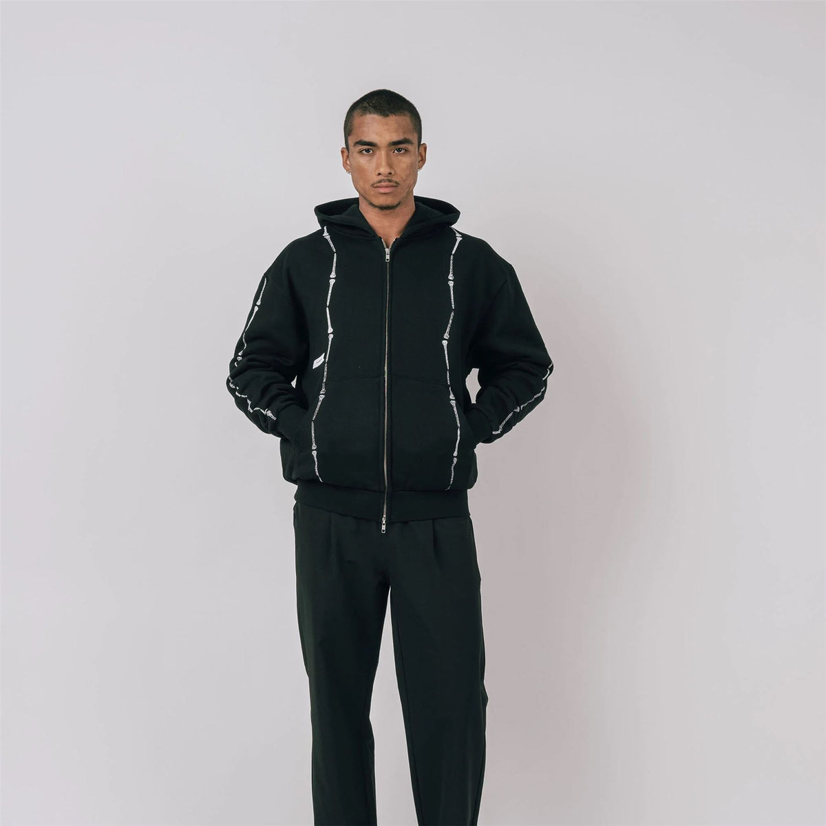 Everen French Terry Zip Hoodie Black