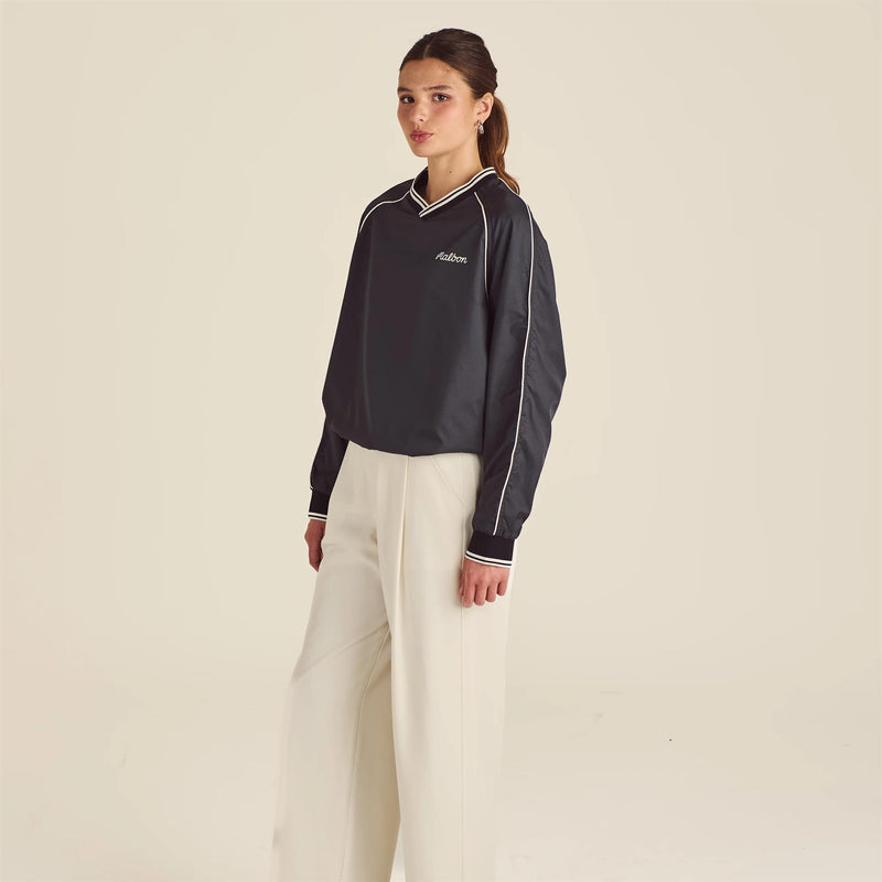 Womens Alessia Windbreaker Pullover Black