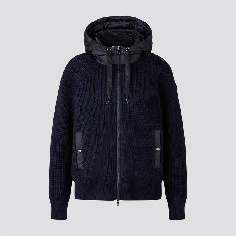 Womens Pamy Hybrid Knit Jacket Navy