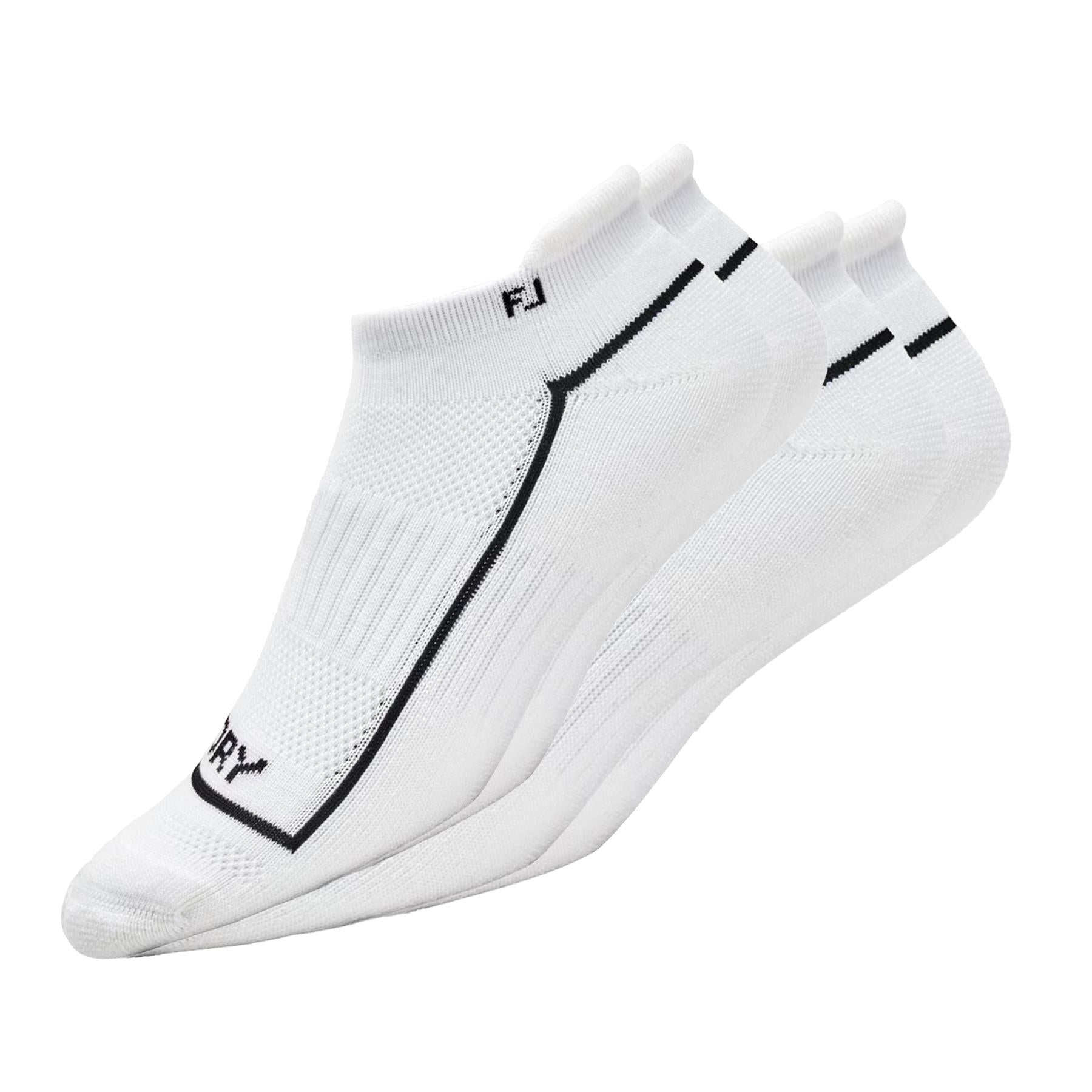 Womens ProDRY Roll Tab Socks 2 Pack White