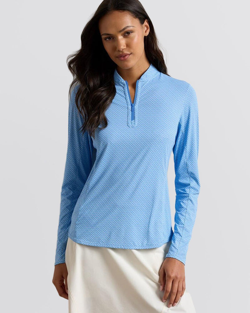 Womens Shadebreak Maritime Valley Lightweight Sunshirt Blue Starling