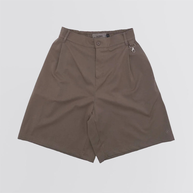 Calculus Baggy Slack Pleated Shorts Grey