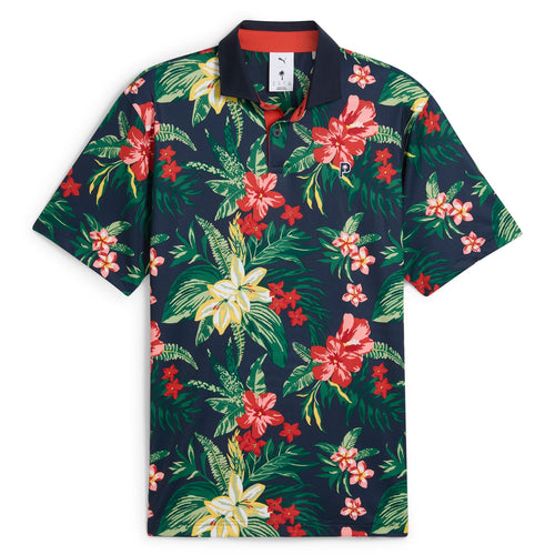 x PTC Floral Polo Deep Navy - SS25