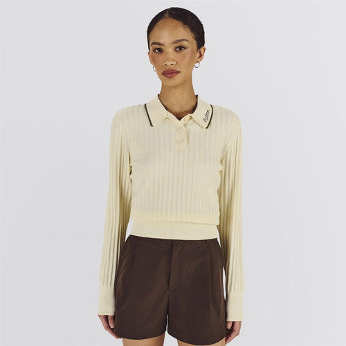 Womens Selma LS Polo Light Yellow