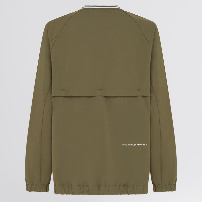 V-Neck Pullover Windbreaker Dark Olive