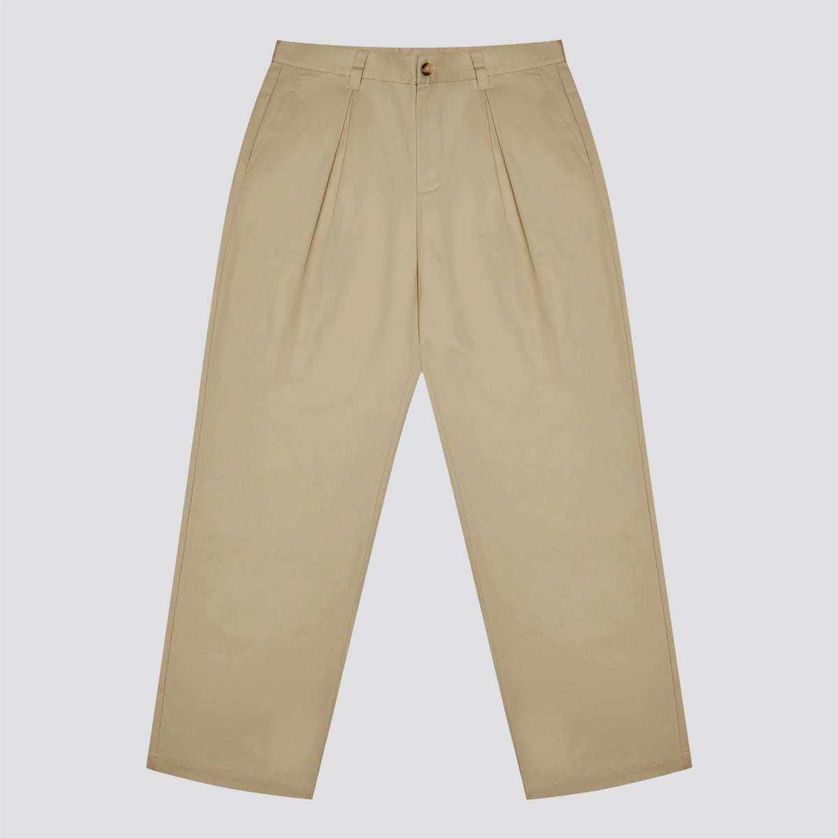 Reverse Pleat Pants Khaki