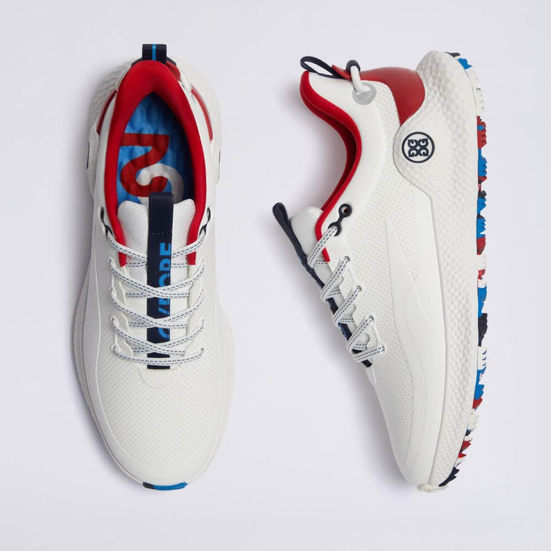 MG4+ O2 Perforated Golf Shoes Snow/Classic Red