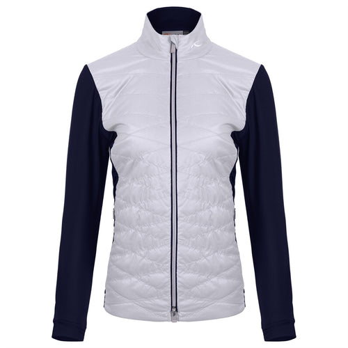 Womens Retention Hybrid Jacket White/Atlanta Blue - SS25