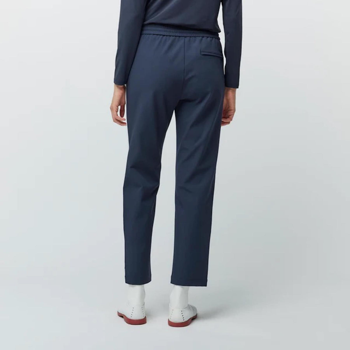 Womens Striped Sport Pants Navy/White