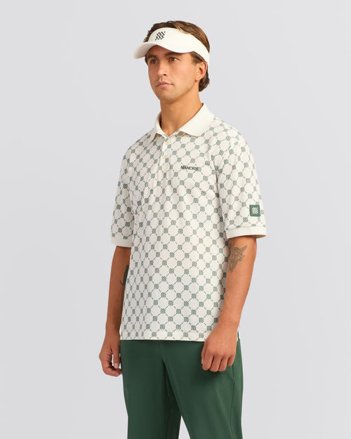 GOAT Pique Polo Monogram Pebble