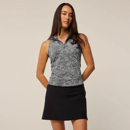 Womens Wolf Scales Jacquard SL Halley Quarter Zip Polo Sand Multi