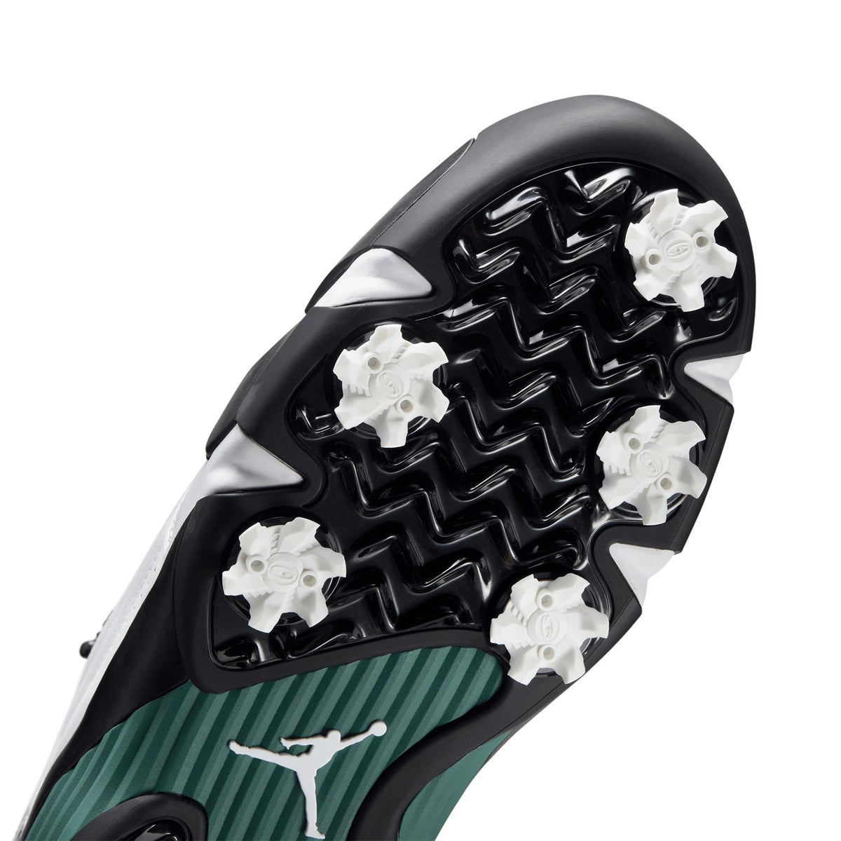 Air Jordan 14 Golf Shoes White/Oxidized Green/Black/Glacier Blue