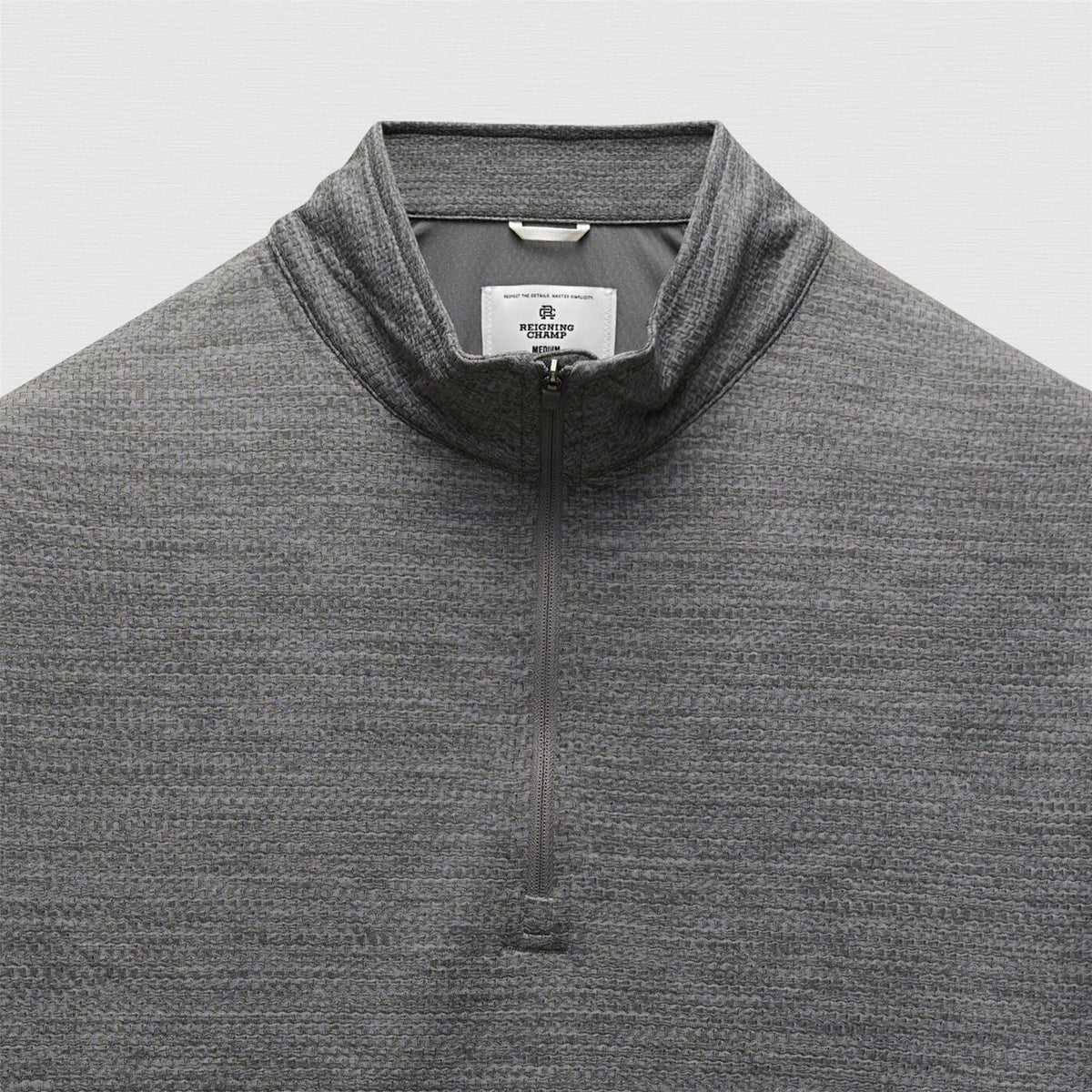 Solotex Mesh Tiebreak Quarter Zip Carbon