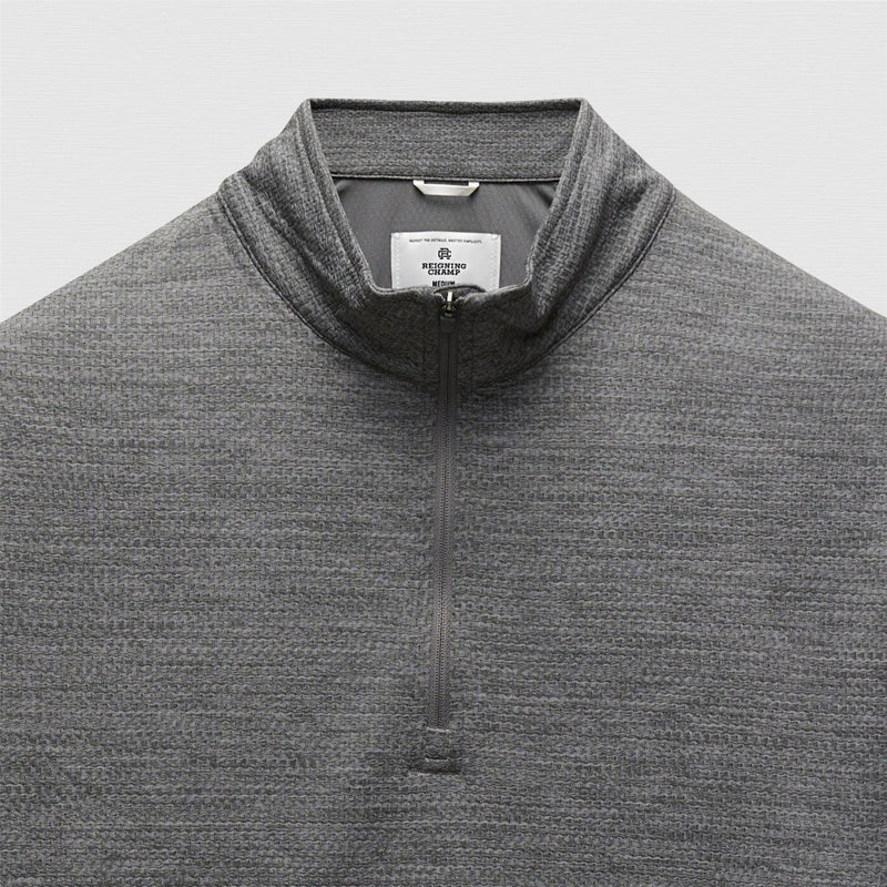 Solotex Mesh Tiebreak Quarter Zip Carbon