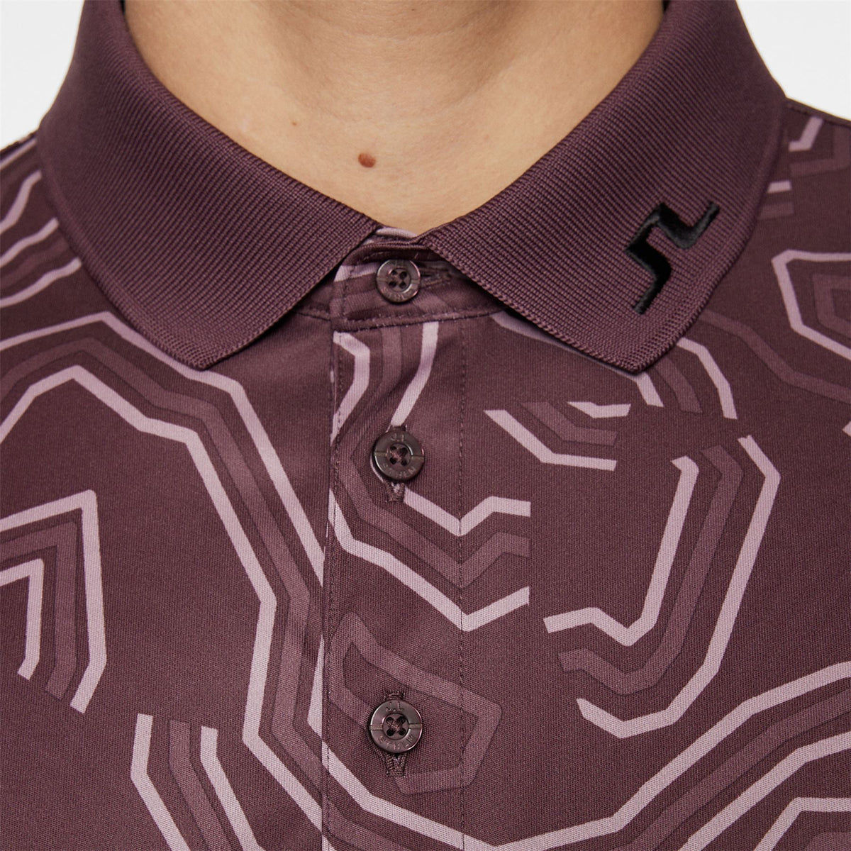 Tour Tech Print Polo Topo Huckleberry