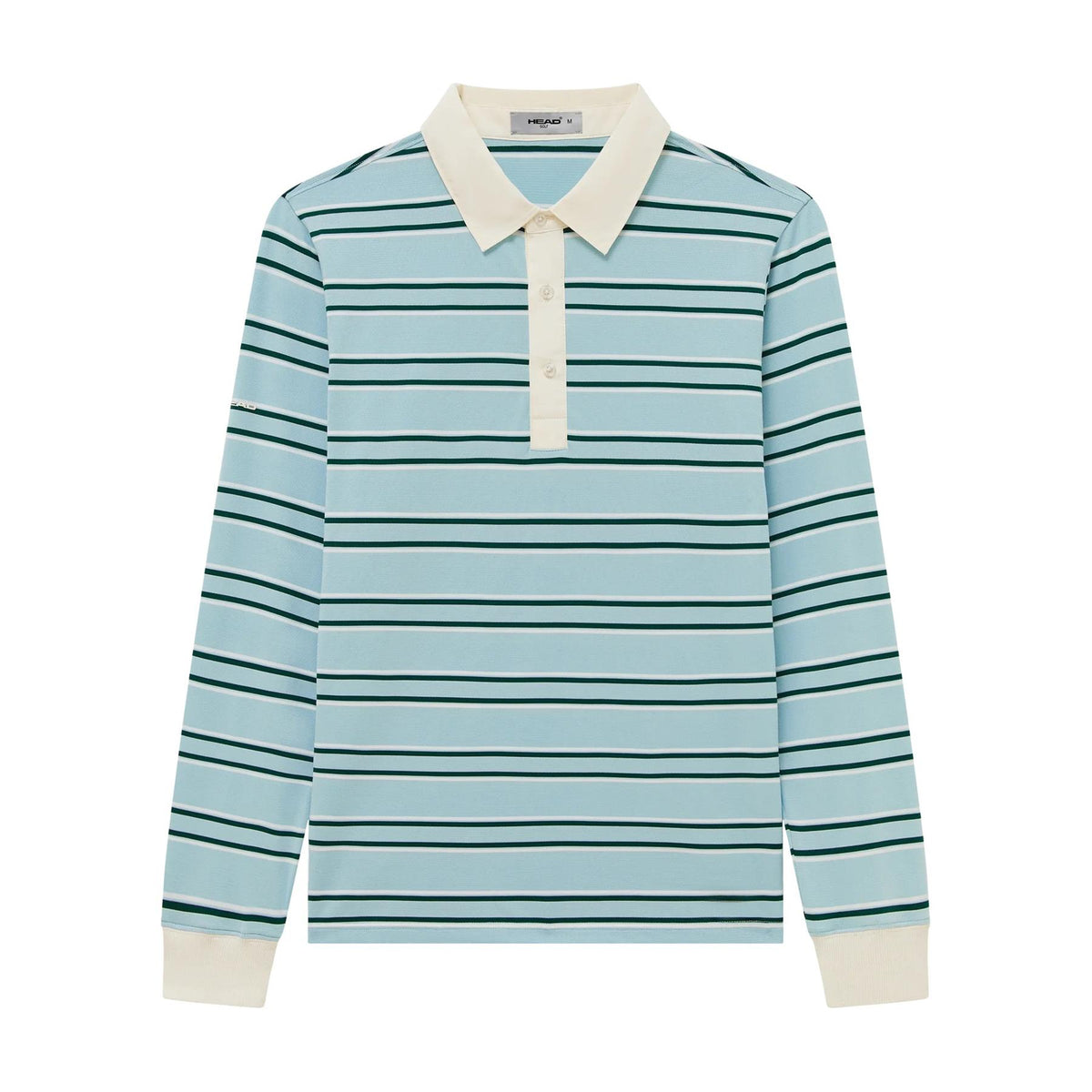 Vintage Henley LS Polo Shirt Blue Vintage