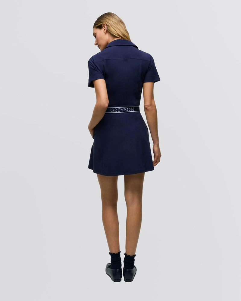 Womens Phoenix Belted Shirt Dress Maltese Blue