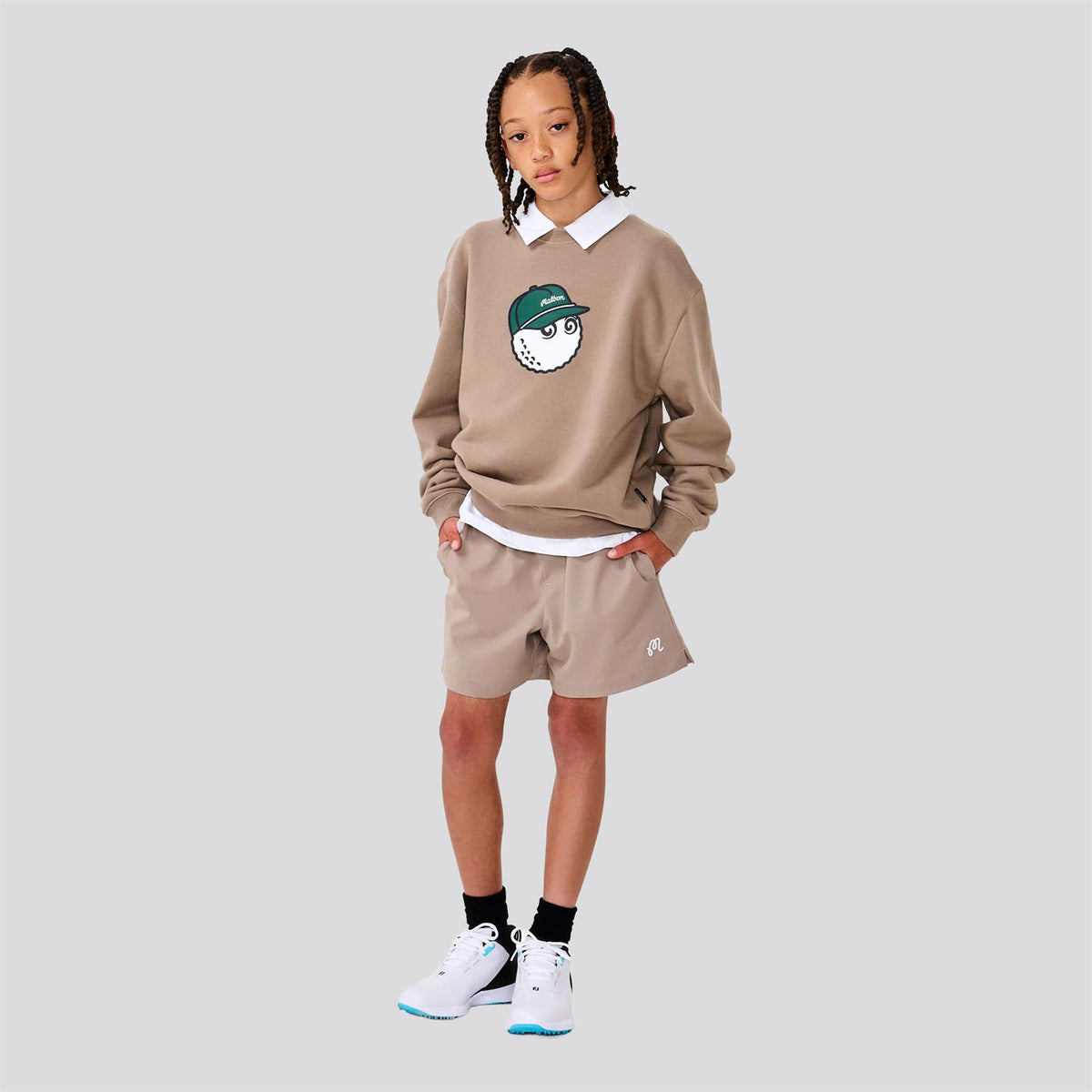 Youth Baldwin Buckets Sweatshirt Taupe