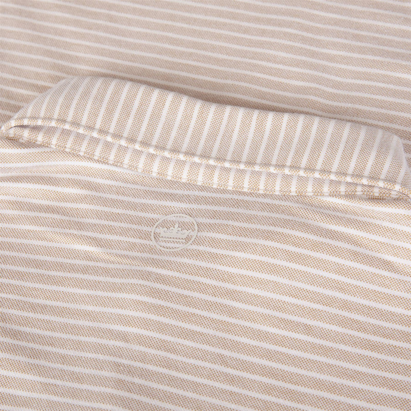 Albatross Stripe Cotton-Blend Pique Polo Summer Dunes