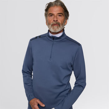J.Lindeberg Vinnie Quarter Zip Mid Layer Vintage Indigo