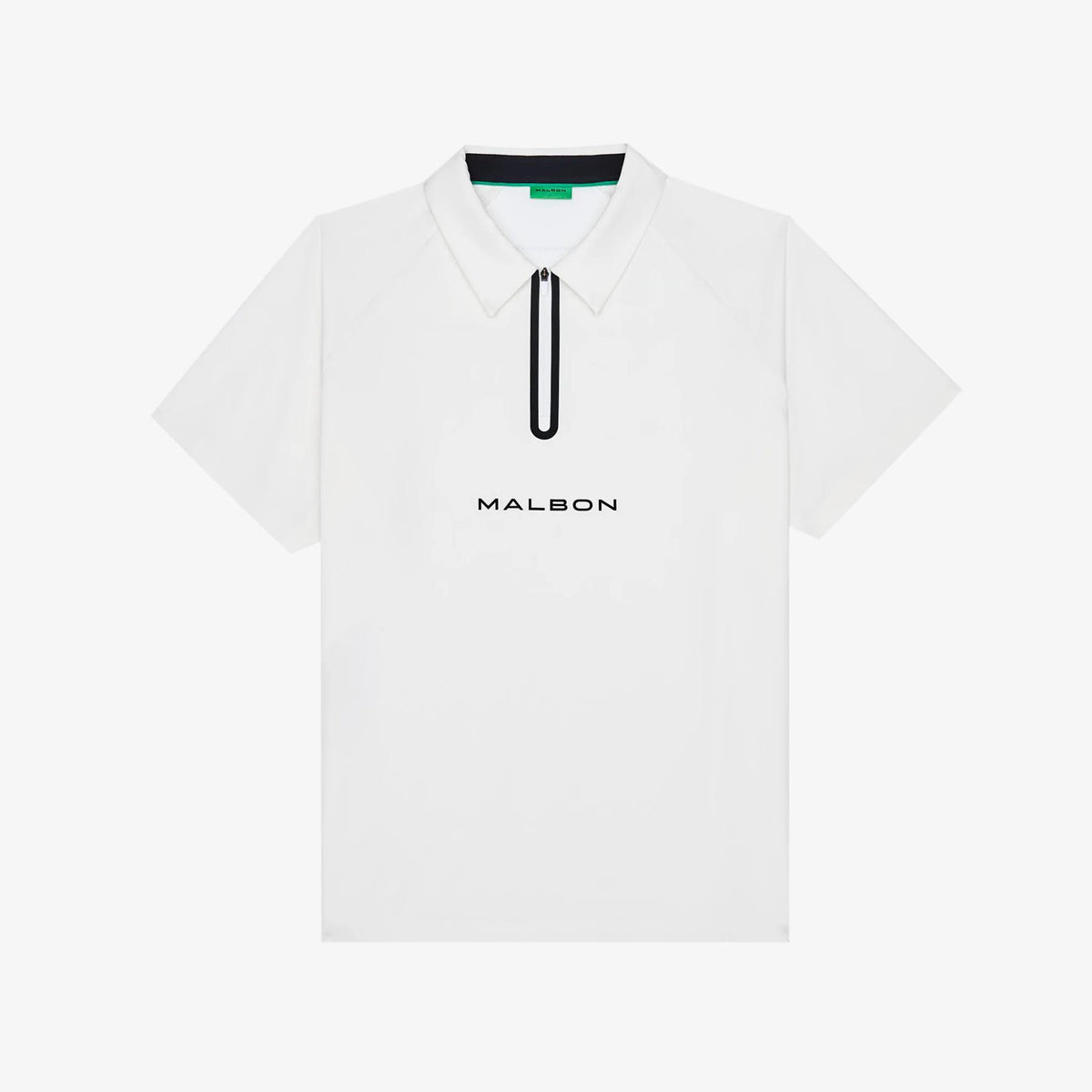 Performance Zip Raglan Polo White