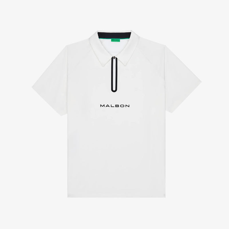 Performance Zip Raglan Polo White