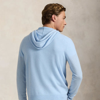 Ralph Lauren RLX Cashmere Hoodie Office Blue | TRENDYGOLF USA