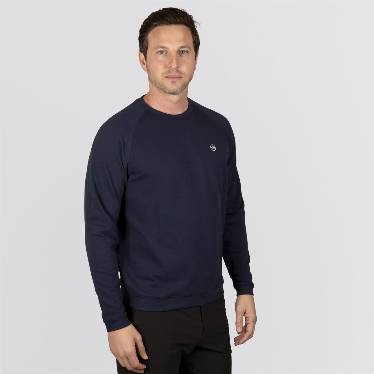 Cradle Pique Performance Crewneck Navy
