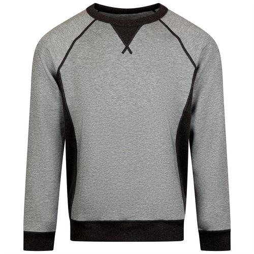 Hynds Raglan Crewneck Sweater Light Gray Heather/Charcoal