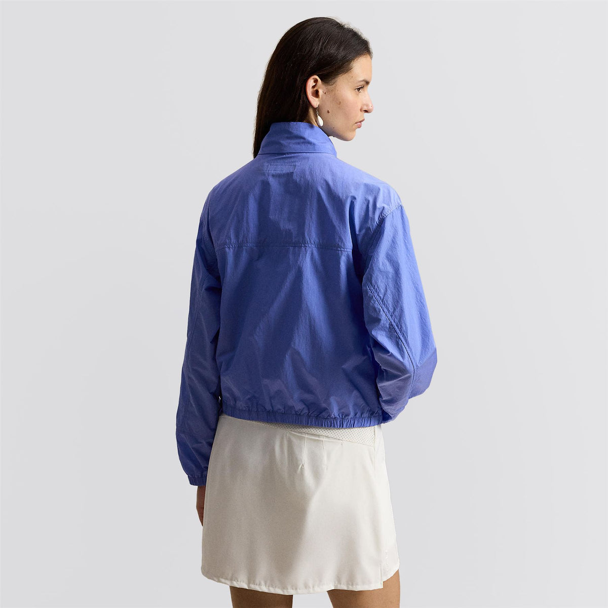 RLX Womens Mock Neck Full Zip Windbreaker Jacket Blue Mist