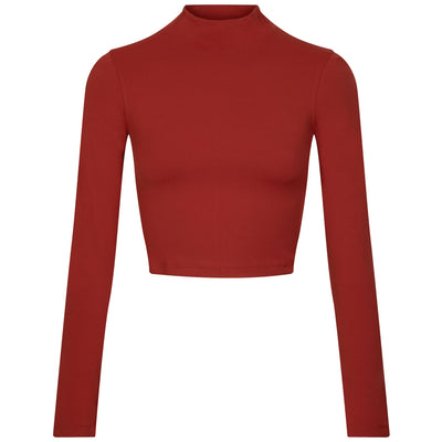 x TRENDYGOLF Womens All Aligned Mock Neck LS Cayenne - SS23