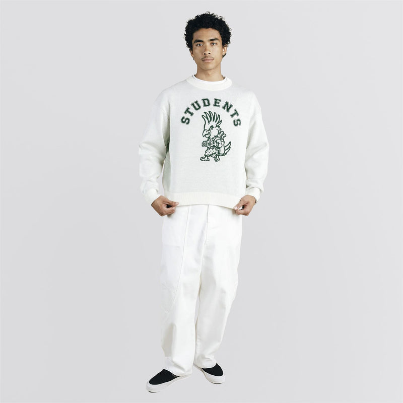Chip Knit Crew Sweater Cream
