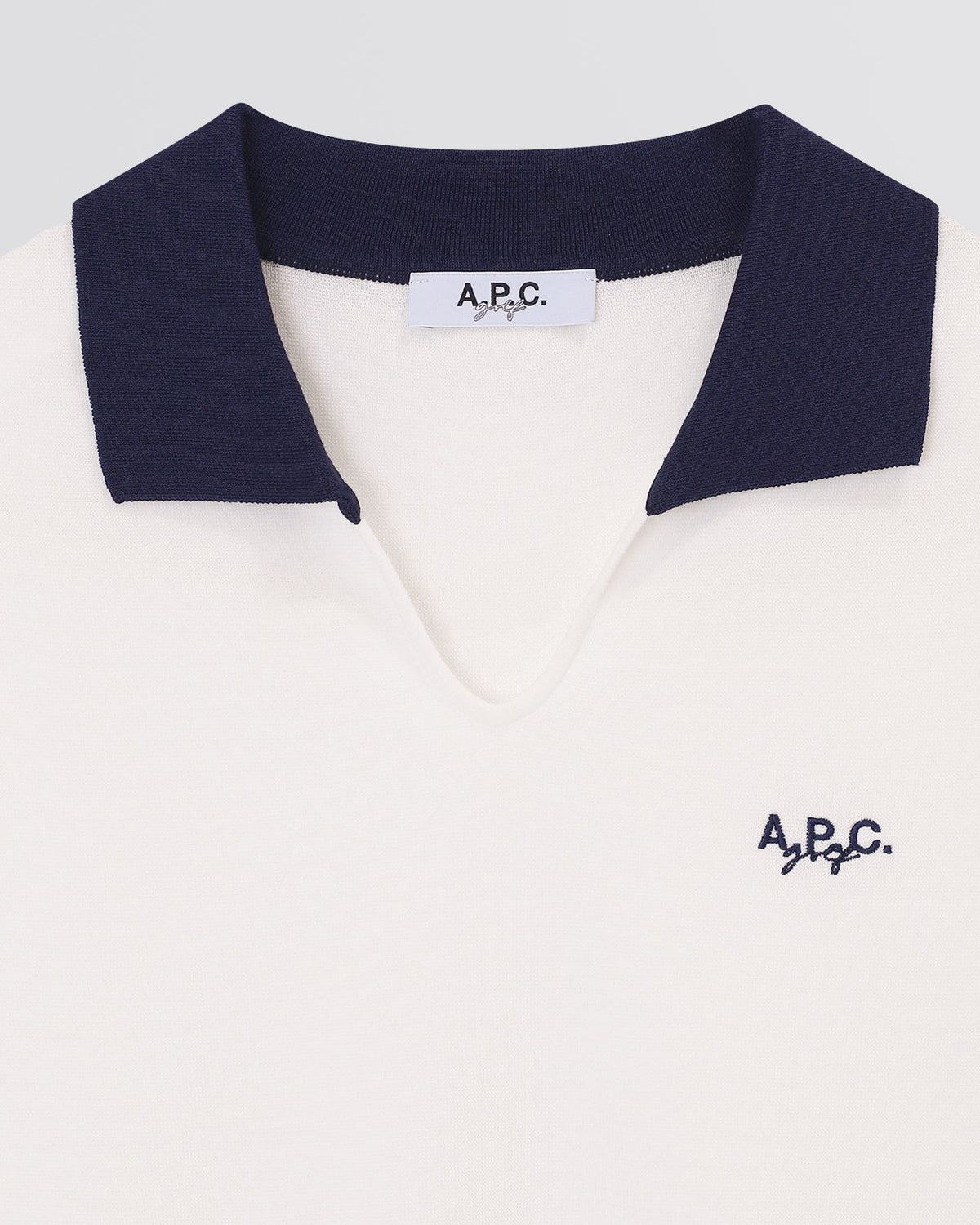 Maryse Knit Sweater Polo Shirt White