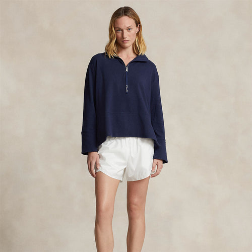 Womens Performance Funnelneck Pullover Refined Navy