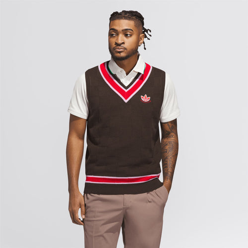 Originals Knitted Vest Dark Brown