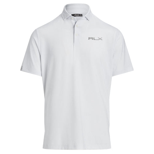 Classic Fit Performance Polo Oxford Blue Geo Neat - SS24