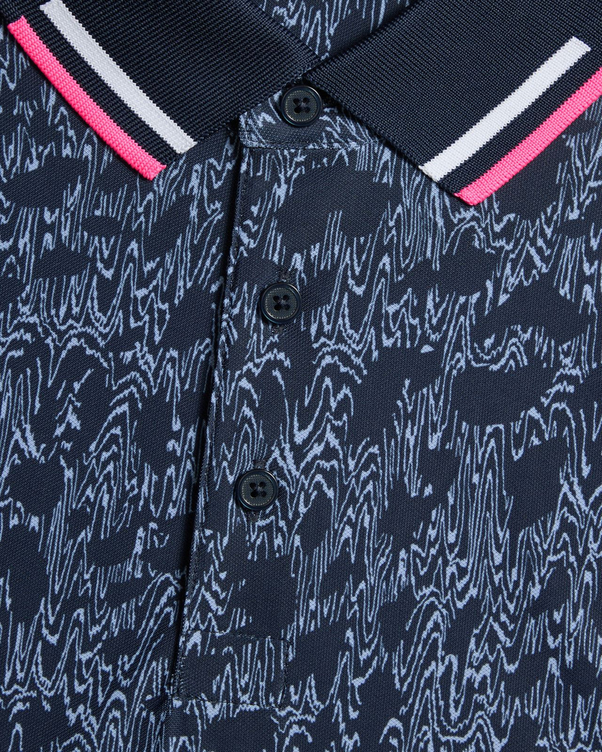 Woody Contrast Collar Tech Pique Polo Twilight