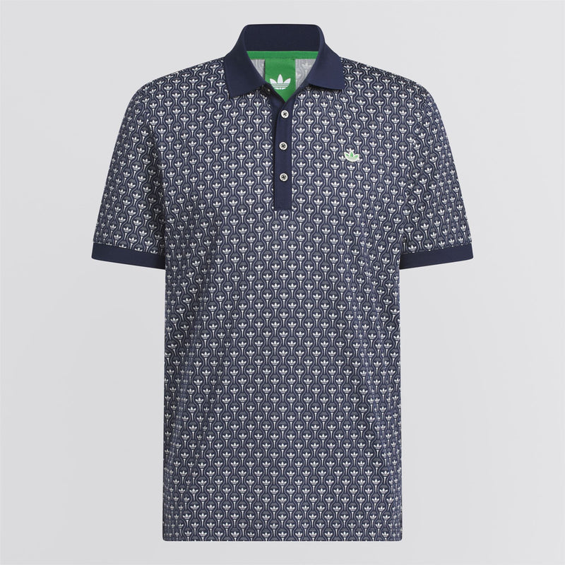 Originals All Over Trefoil Polo Night Indigo/Chalk White
