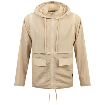 Malbon Golf Micro Ripstop Covertible Shell Jacket Sesame