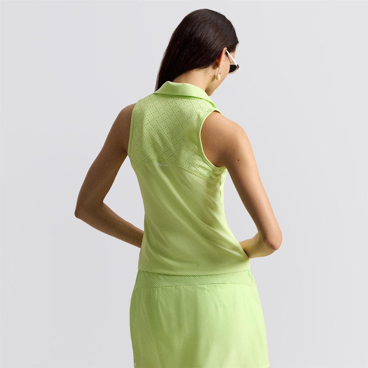 RLX Womens Poly Interlock Polo Light Lime