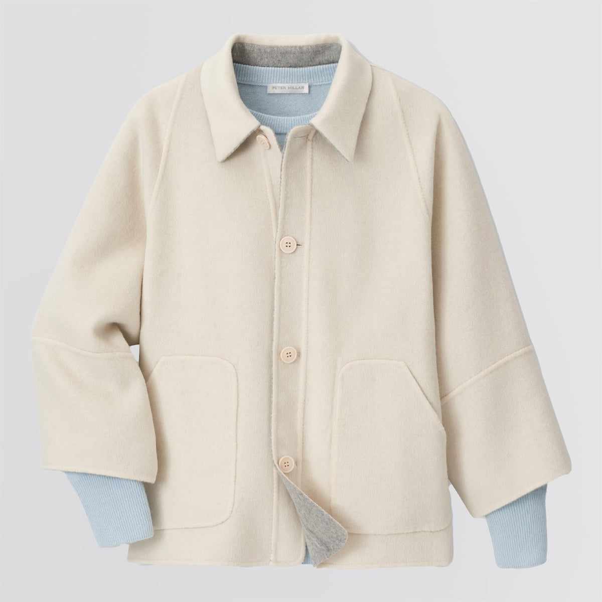 Womens Molly Reversible Double Face Jacket Light Gray/Ivory