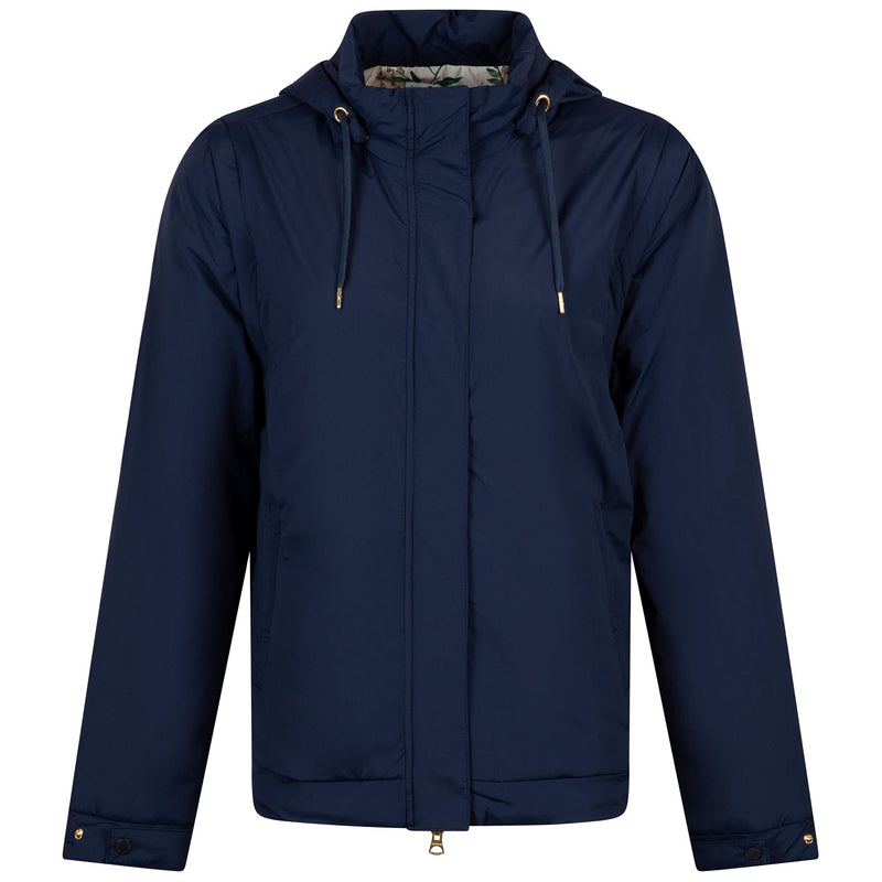 Womens Fait Tout Hooded Jacket Vest Dress Blues