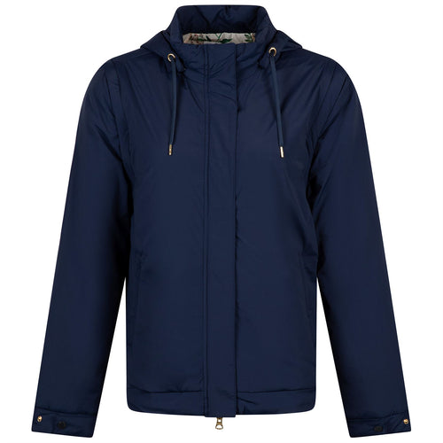 Fait Tout Hooded Jacket Vest Dress Blues