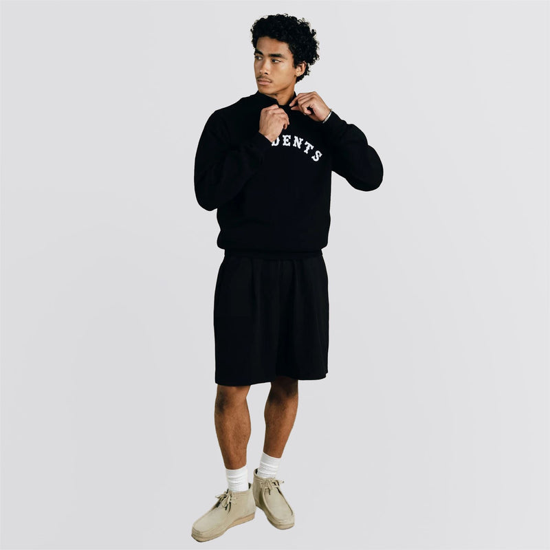 Giovant Knit Quarter-Zip Sweater Black