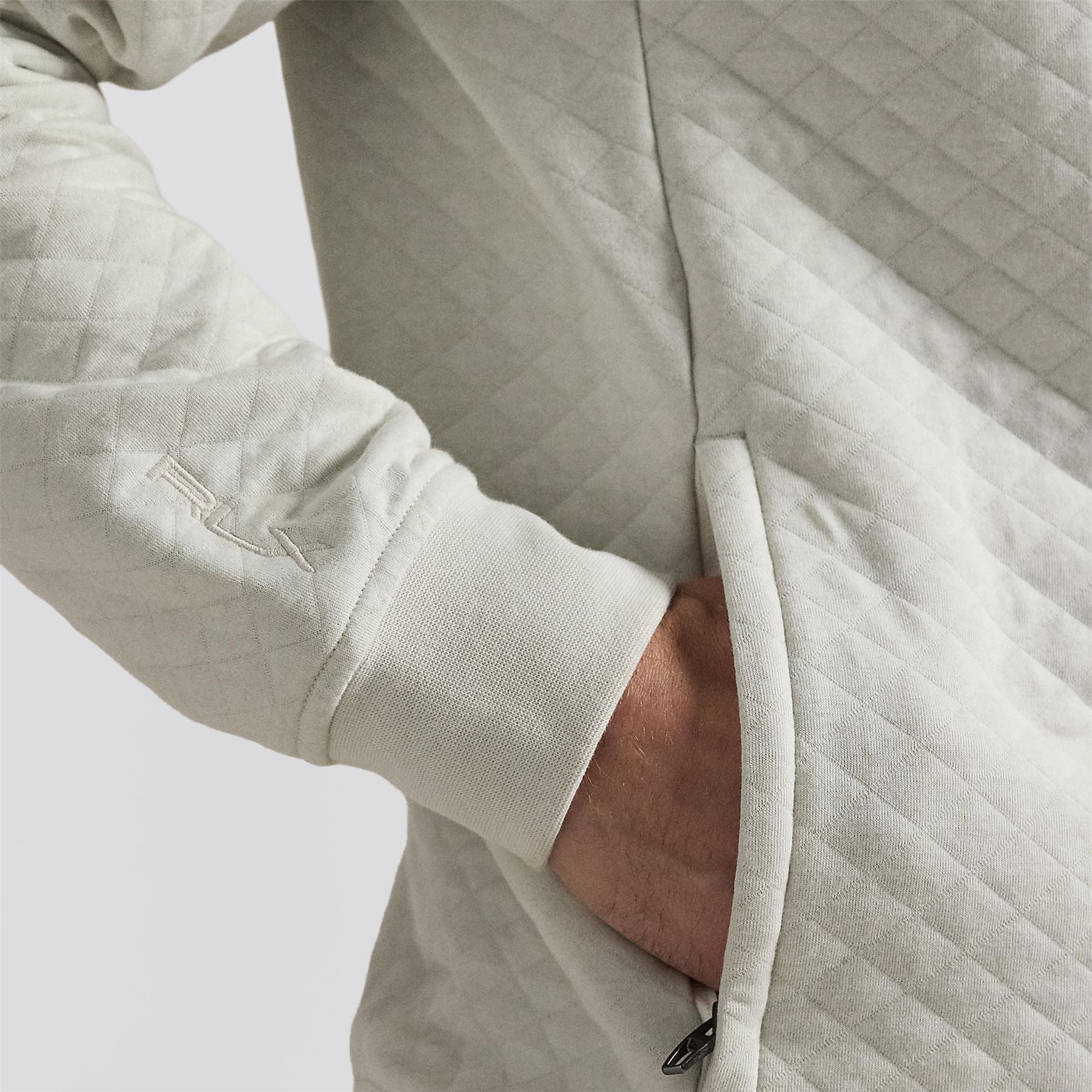 Ralph Lauren RLX Quilted Double Knit Pullover Stone Pebble