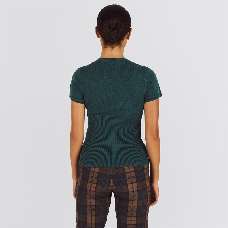 Womens Lisette Knit Top Hunter Green