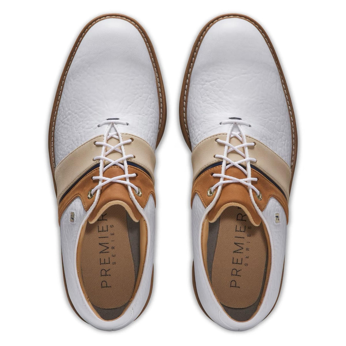 Premiere Series Packard LX Golf Shoes White/Blue/Brown