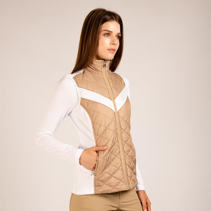 Womens The Player Vest Khaki